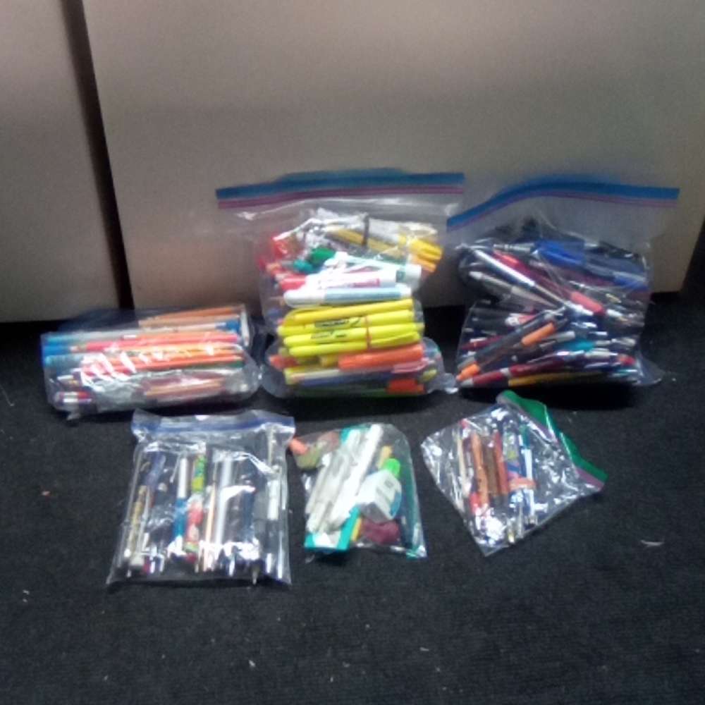 Pens, pencils and markers